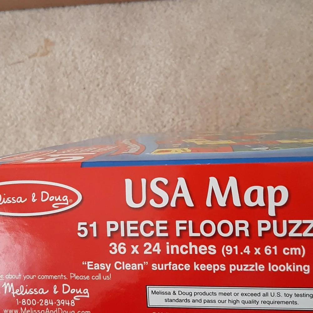 Melissa & Doug USA Map Floor Puzzle - 51 Pieces